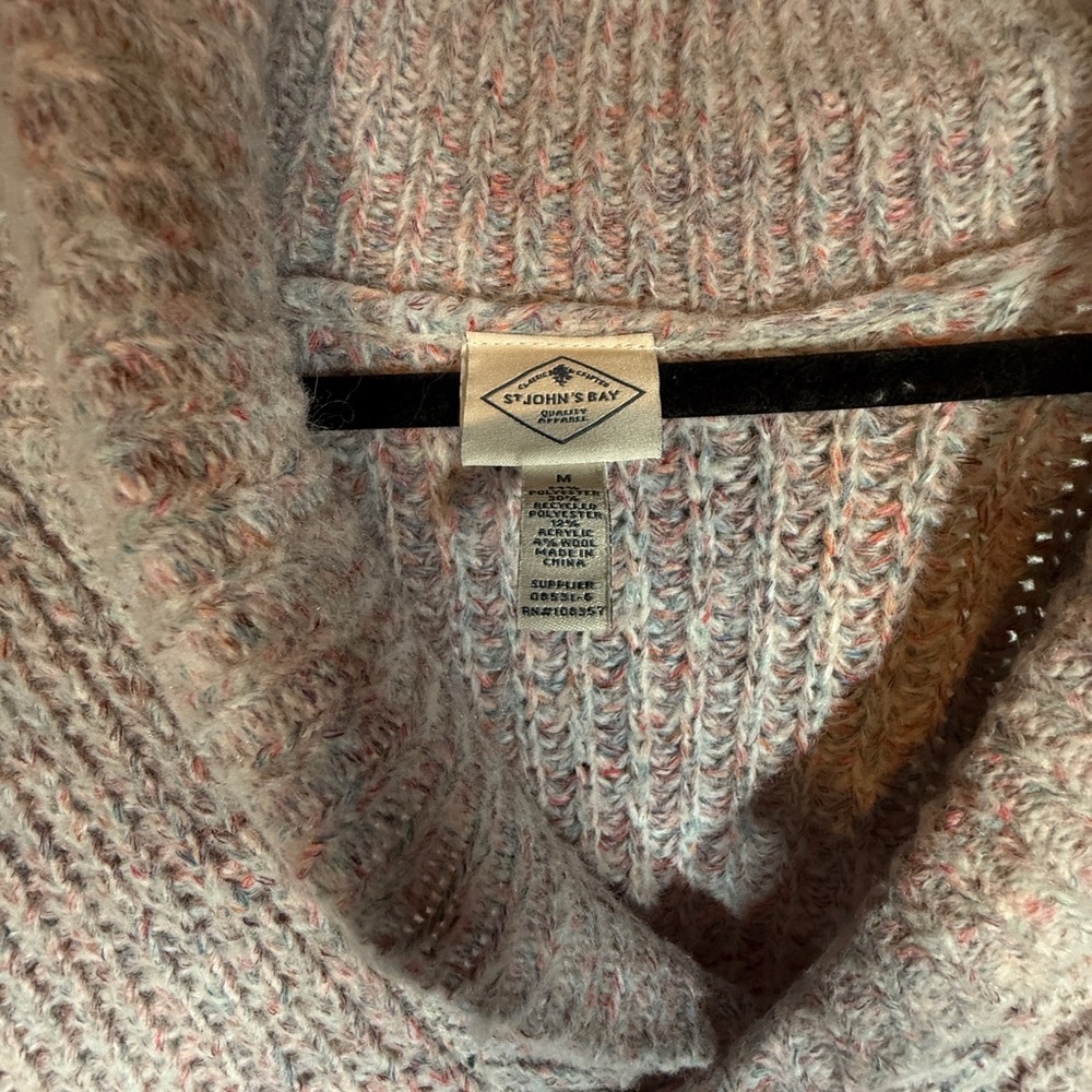 St. John's Bay Heathered Cowl Neck Sweater - Picture 3 of 6